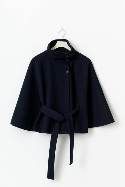 Mia - Chaqueta capa con cinturón