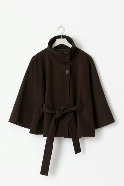 Mia - Chaqueta capa con cinturón